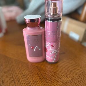 Bath & Body Works Pink Twisted Peppermint Duo